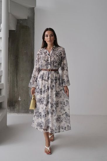 Siyah Biye Detaylı Elbise resmi
